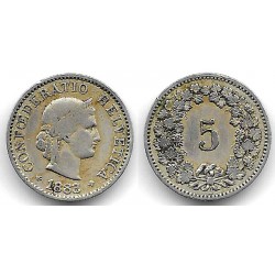 (26) Suiza. 1883. 5 Rappen (MBC)
