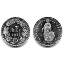 (23a.3) Suiza. 1988. ½ Franc (SC)
