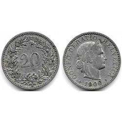 (29) Suiza. 1900. 20 Rappen (MBC)