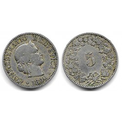 (26) Suiza. 1890. 5 Rappen (BC)