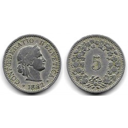 (26) Suiza. 1882. 5 Rappen (BC)
