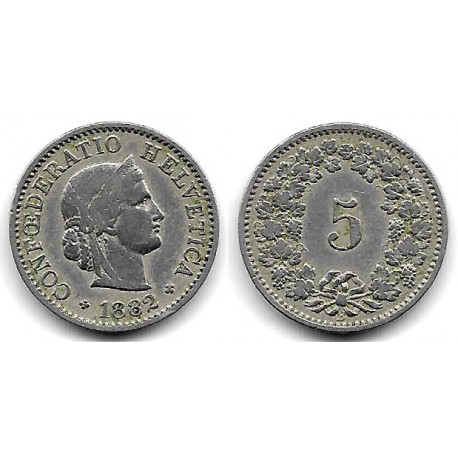(26) Suiza. 1882. 5 Rappen (BC)