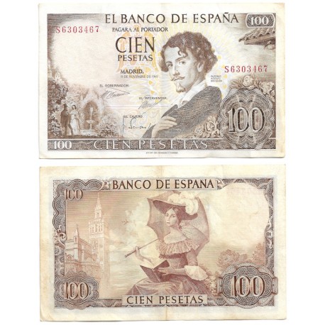 Estado Español. 1965. 100 Pesetas (BC+) Serie S