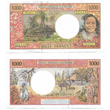 (2h) Territorios Franceses de Ultramar. 2002-03. 1000 Francs (EBC)