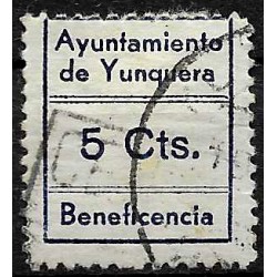 Viñeta. Yunquera. Beneficencia. 5 Céntimos (Usado)