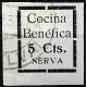 Viñeta. Nerva. Cocina Benéfica. 5 Céntimos (Usado)