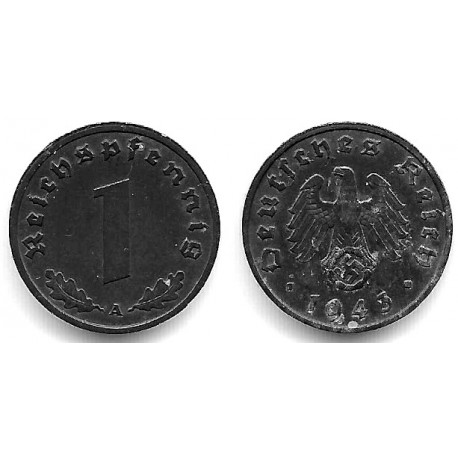 (97) Alemania (III Reich). 1943(A). 1 Reichspfennig (MBC+)