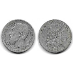 (29.2) Bélgica. 1887. 1 Franc (BC/BC-) (Plata)