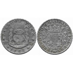 Fernando VI. 1753. 8 Reales (BC+/MBC-) (Plata) Ceca de Mejico MF