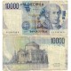 (112c) Italia. 1984. 10000 Lira (BC) Diferentes Roturas