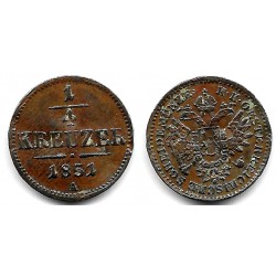 (2180) Austria. 1851A. ¼ Kreuzer (MBC)