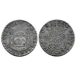 Felipe V. 1737. 8 Reales (MBC+/EBC-) (Plata) Ceca de Méjico MF