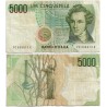 (111b) Italia. 1985. 5000 Lira (BC) Leve rotura margen izquierdo