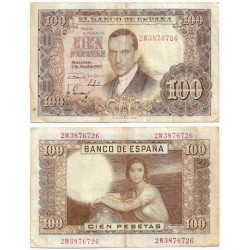 Estado Español. 1953. 100 Pesetas (BC) Serie 2W