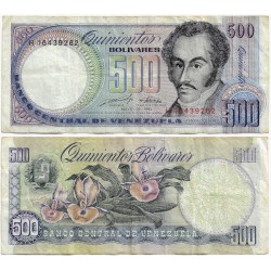 (67d) Venezuela. 1990. 500 Bolívares (BC) Pequeños agujeros