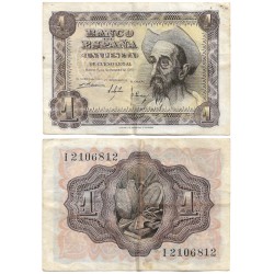 Estado Español. 1951. 1 Peseta (MBC-) Serie I, Pequeñas Manchas