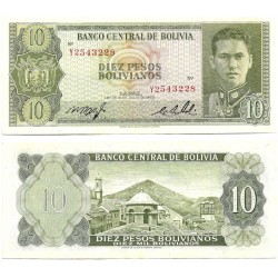 (154a) Bolivia. 1966. 10 Bolivianos (EBC+)