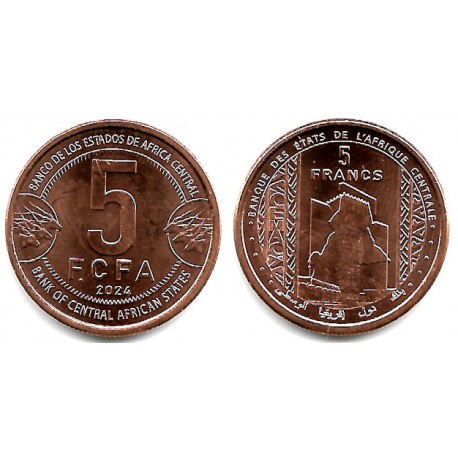 Estados África Central. 2024. 5 Francs (SC)