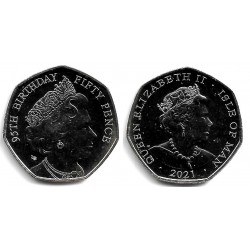 Isla de Man. 2021. 50 Pence (SC)