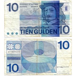 (91b) Países Bajos. 1968. 10 Gulden (BC)