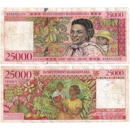 882) Madagascar. 1998. 25000 Francs (BC)