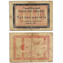 Salàs del Pallars. 1937. 1 Peseta (BC/BC-)