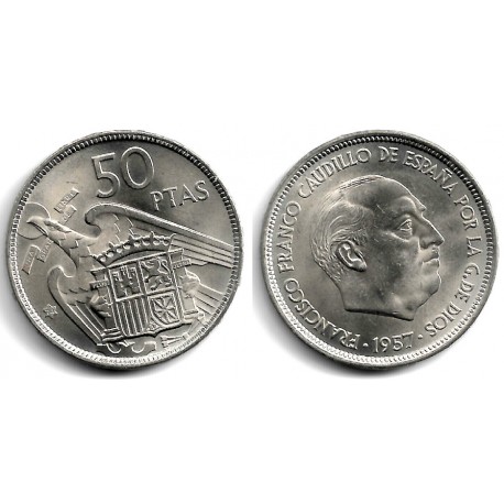 Estado Español. 1957*(74). 50 Pesetas (SC)