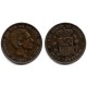 Alfonso XII. 1877. 10 Céntimos (MBC) Ceca de Barcelona OM
