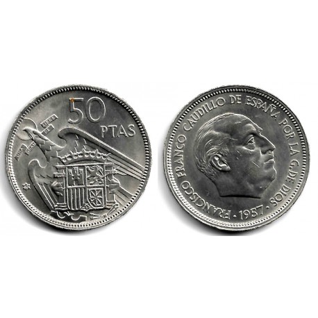 Estado Español. 1957*(60). 50 Pesetas (SC-) Pequeña mancha