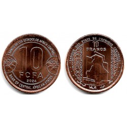 Estados África Central. 2024. 10 Francs (SC)