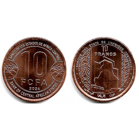 Estados África Central. 2024. 10 Francs (SC)