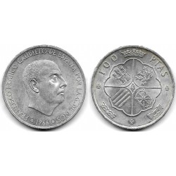 Estado Español. 1966*(19-68). 100 Pesetas (MBC+) (Plata)
