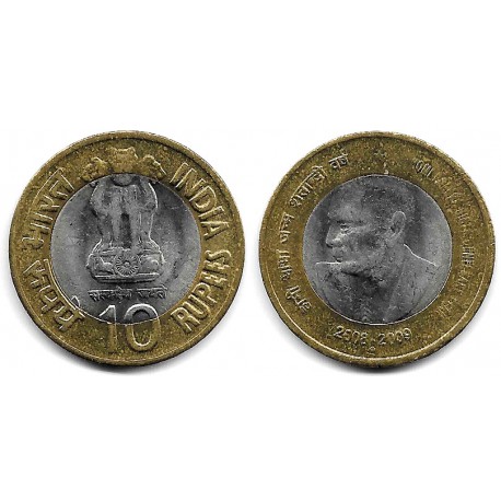 (372) India. 2009. 10 Rupees (EBC)