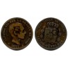 Alfonso XII. 1877. 5 Céntimos (BC-) Ceca de Barcelona OM