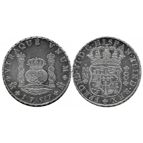 Fernando VI. 1757. 8 Reales (EBC/EBC-) (Plata) Ceca de Mejico MM