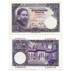 Estado Español. 1954. 25 Pesetas (MBC+) Serie L