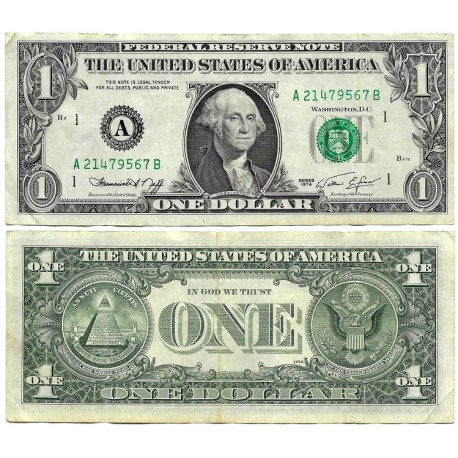 (455) Estados Unidos de América. 1974. 1 Dollar (BC+)