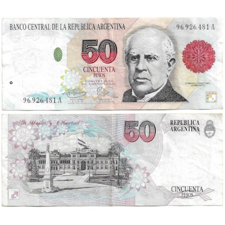 (344b) Argentina. 1992-97. 50 Pesos (MBC)