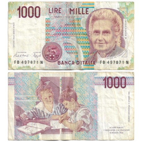 (114a) Italia. 1990. 1000 Lira (MBC-)