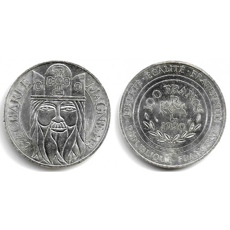 (982) Francia. 1990. 100 Francs (SC) (Plata)