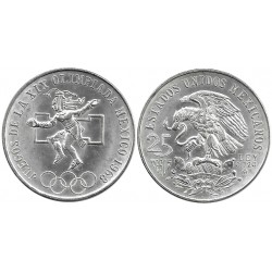 (479.1) Estados Unidos Mexicanos. 1968. 25 Pesos (EBC) (Plata)
