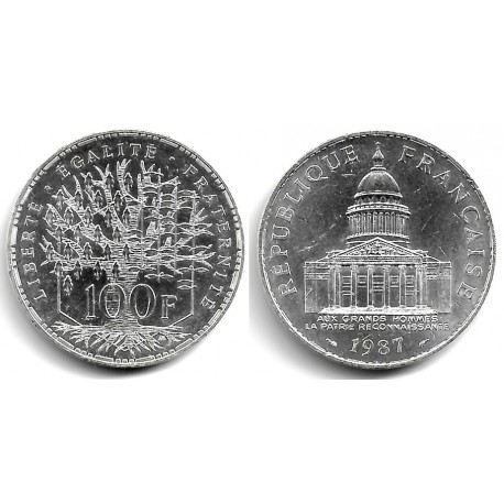 (951.1) Francia. 1987. 100 Francs (EBC+) (Plata)