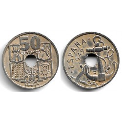 Estado Español. 1949*(19-51). 50 Céntimos (MBC) Flechas Invertidas
