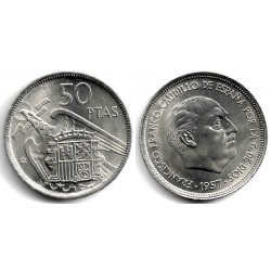 Estado Español. 1957*(69). 50 Pesetas (SC) Estrella Rectificada