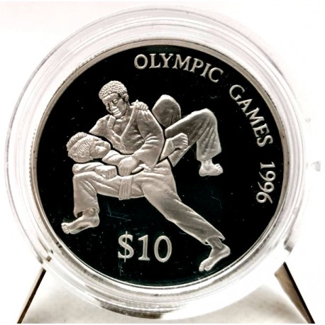 Islas Fiji. 1996. 10 Dollars (EBC+) (Plata)