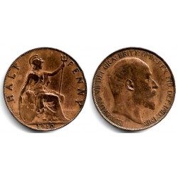 (793.2) Gran Bretaña. 1910. Half Penny (BC+/BC)