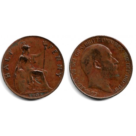 (793.2) Gran Bretaña. 1906. Half Penny (BC)