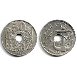 Estado Español. 1949*(19-53). 50 Céntimos (MBC-)