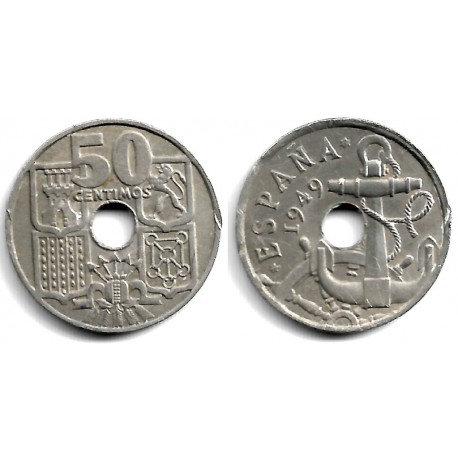 Estado Español. 1949*(19-53). 50 Céntimos (MBC-)