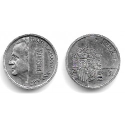 España. 1992. 1 Peseta (SC) Exceso de Metal